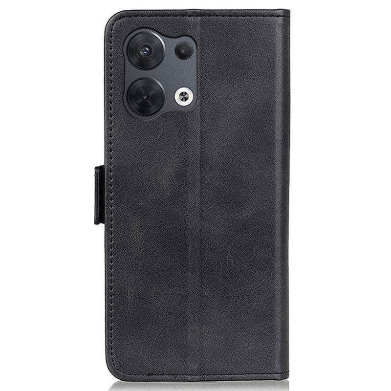 Lærdeksel Til Oppo Reno 8 Pro Dobbeltlås