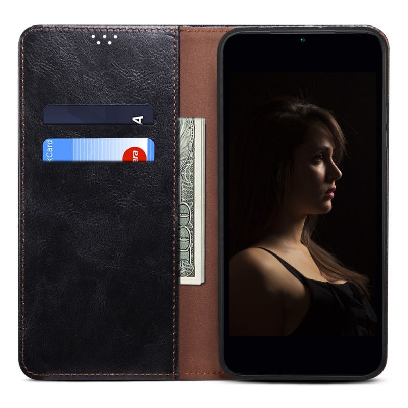 Folio Deksel Lær Oppo A98 5g Mobildeksel Vokset Kunstskinn
