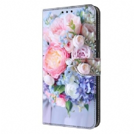 Lærdeksel Folio Deksel Oppo A98 5g Fargerike Blomster
