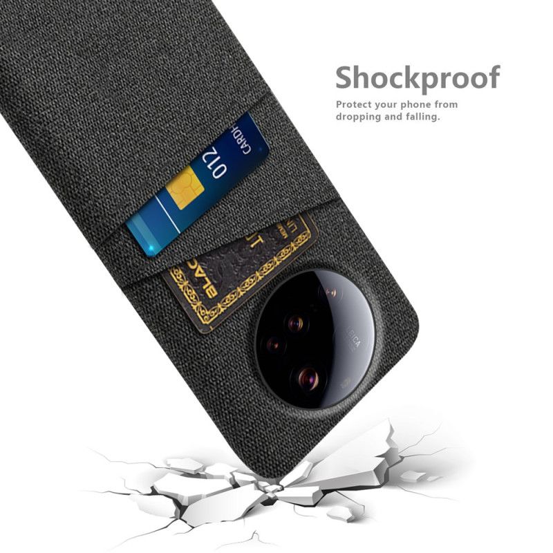 Deksel Xiaomi 15 Ultra Dobbel Kortholder I Stoff