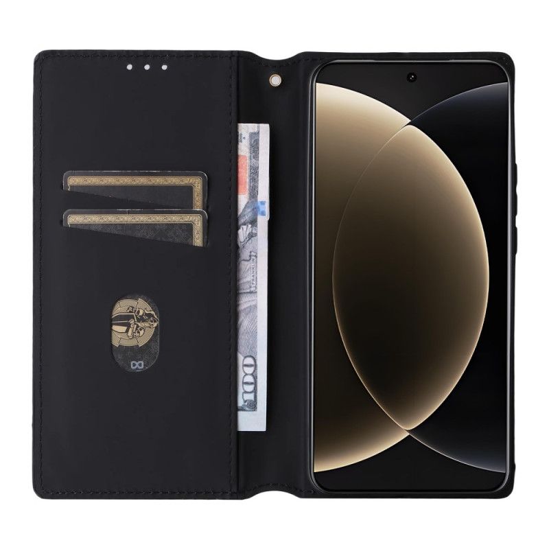 Folio Deksel Lær Xiaomi 15 Ultra Mobildeksel 3d-diamanter