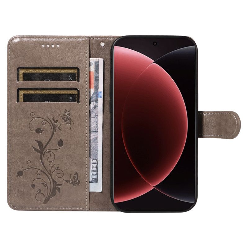 Folio Deksel Til Xiaomi 15 Ultra Blomstermønster