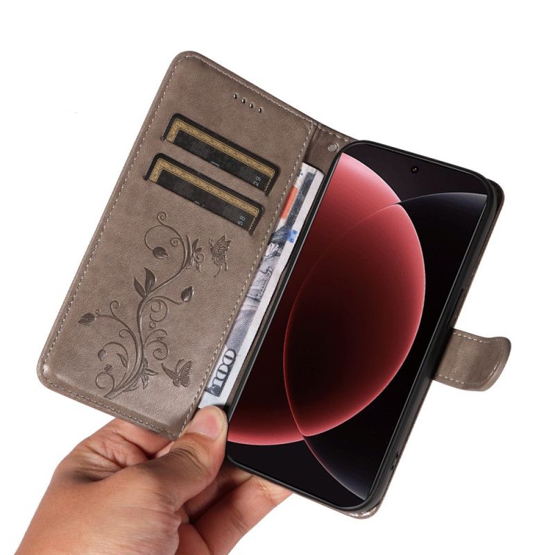 Folio Deksel Til Xiaomi 15 Ultra Blomstermønster