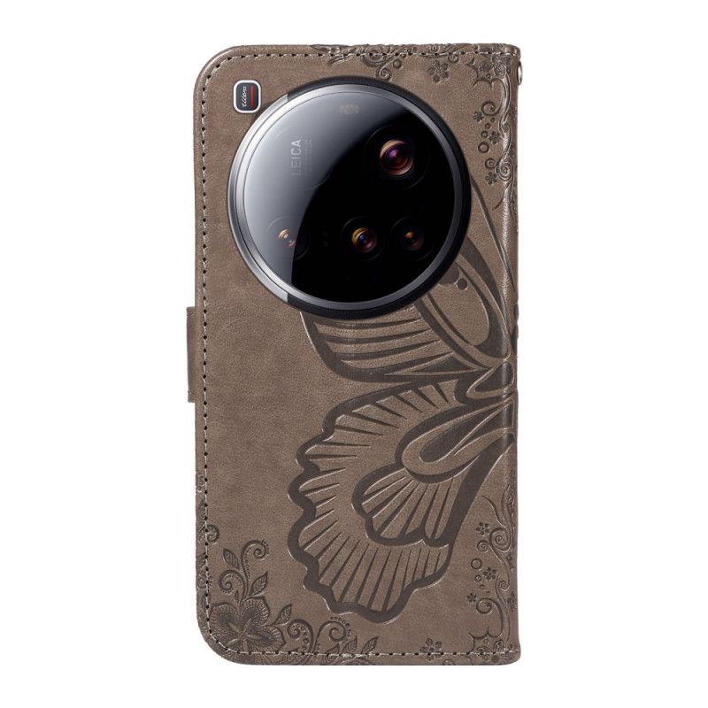 Folio Deksel Til Xiaomi 15 Ultra Sommerfugldesign