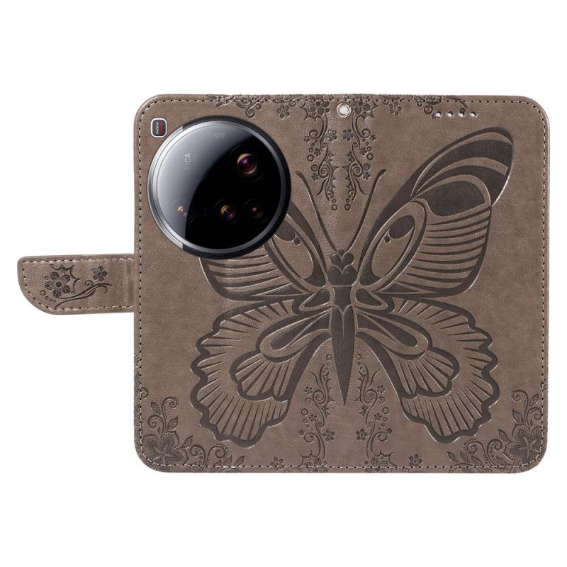 Folio Deksel Til Xiaomi 15 Ultra Sommerfugldesign