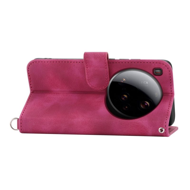 Folio Deksel Xiaomi 15 Ultra Blomstermønster Med Rem Og Skulderrem