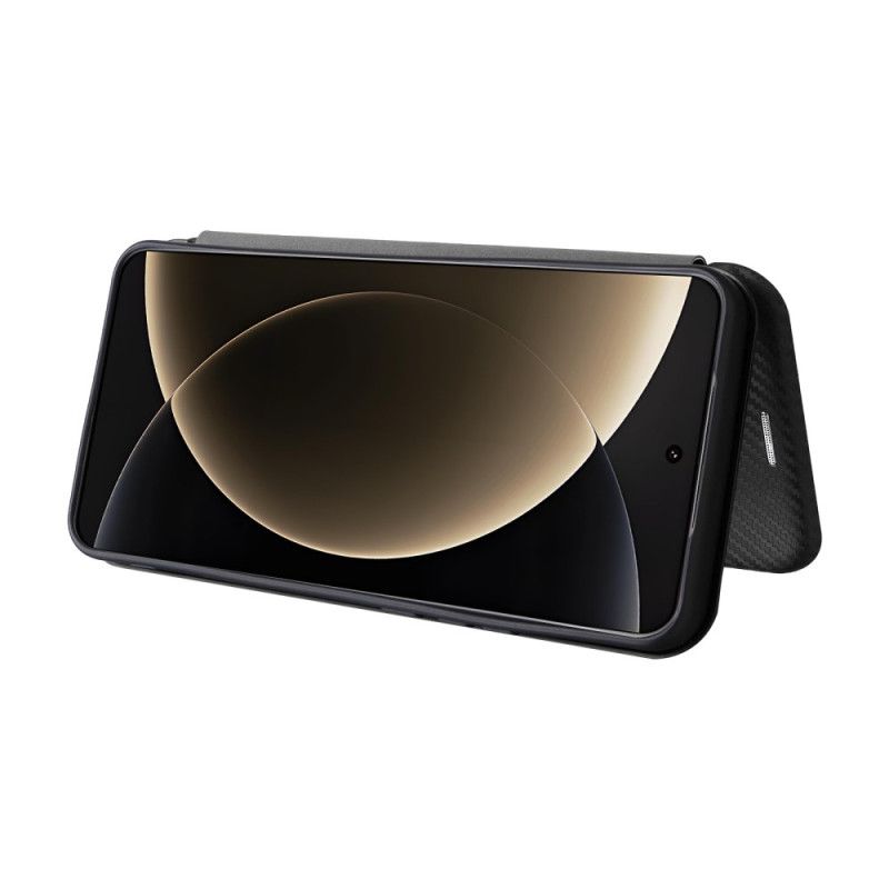 Folio Deksel Xiaomi 15 Ultra Børstet Karbonfiber Beskyttelse Deksel