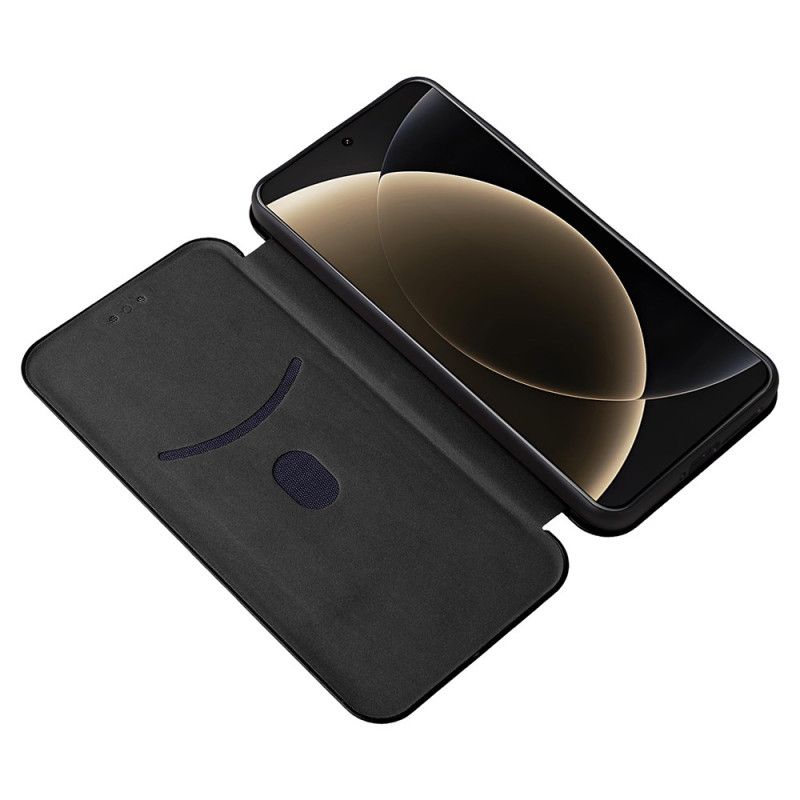 Folio Deksel Xiaomi 15 Ultra Børstet Karbonfiber Beskyttelse Deksel