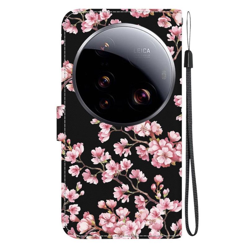 Folio Deksel Xiaomi 15 Ultra Plommeblomster