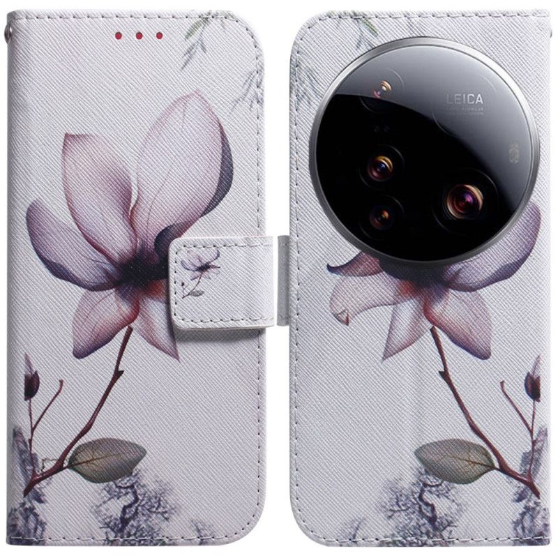 Folio Deksel Xiaomi 15 Ultra Rosa Blomst Beskyttelse Deksel