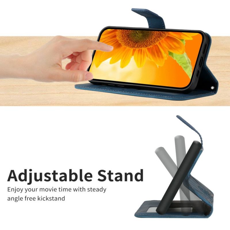 Folio Deksel Xiaomi 15 Ultra Solsikketrykk Med Rem Beskyttelse Deksel