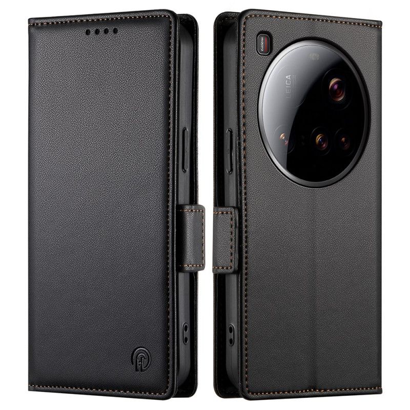 Lærdeksel Folio Deksel Xiaomi 15 Ultra Mobildeksel Dobbel Lås