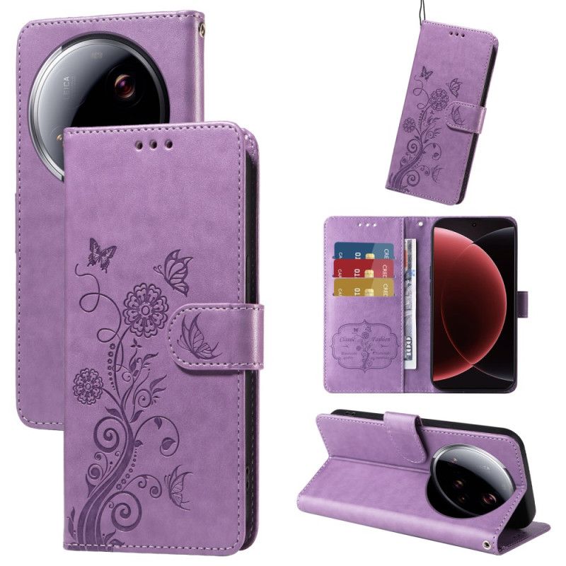 Lærdeksel Folio Deksel Xiaomi 15 Ultra Mobildeksel Floralie