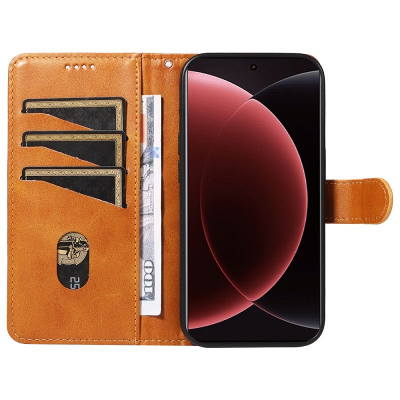 Lærdeksel Folio Deksel Xiaomi 15 Ultra Mobildeksel Linjer