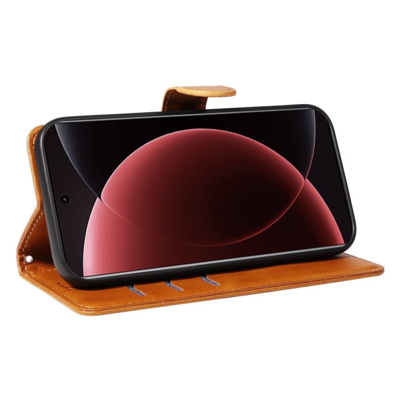 Lærdeksel Folio Deksel Xiaomi 15 Ultra Mobildeksel Linjer