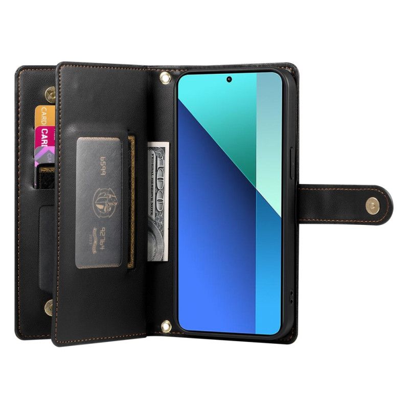 Lærdeksel Folio Deksel Xiaomi 15 Ultra Mobildeksel Lommebok Med Stropp Og Skulderstropp