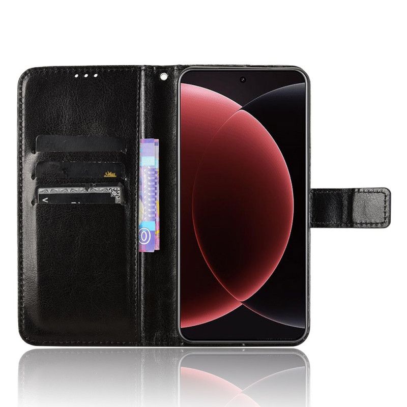 Lærdeksel Folio Deksel Xiaomi 15 Ultra Mobildeksel Prangende Kunstskinn