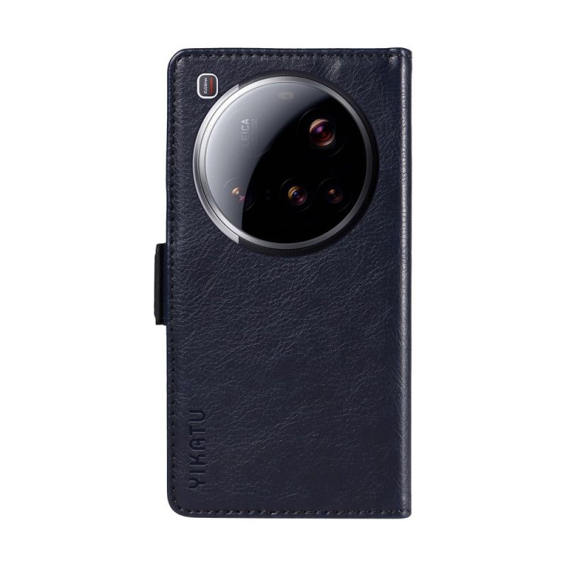 Lærdeksel Folio Deksel Xiaomi 15 Ultra Mobildeksel Ykatu Litchi-kunstskinn