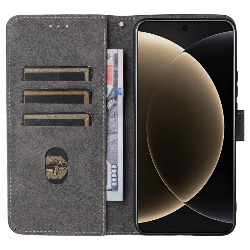 Lærdeksel Folio Deksel Xiaomi 15 Ultra Rfid-blokkering Med Semsket Skinneffekt