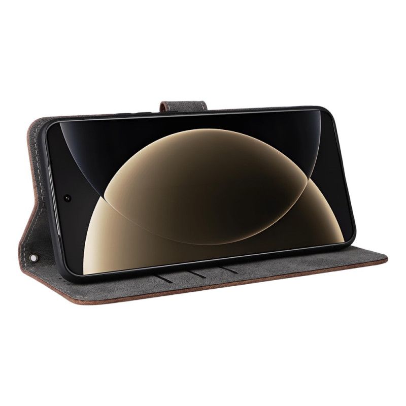 Lærdeksel Folio Deksel Xiaomi 15 Ultra Rfid-blokkering Med Semsket Skinneffekt