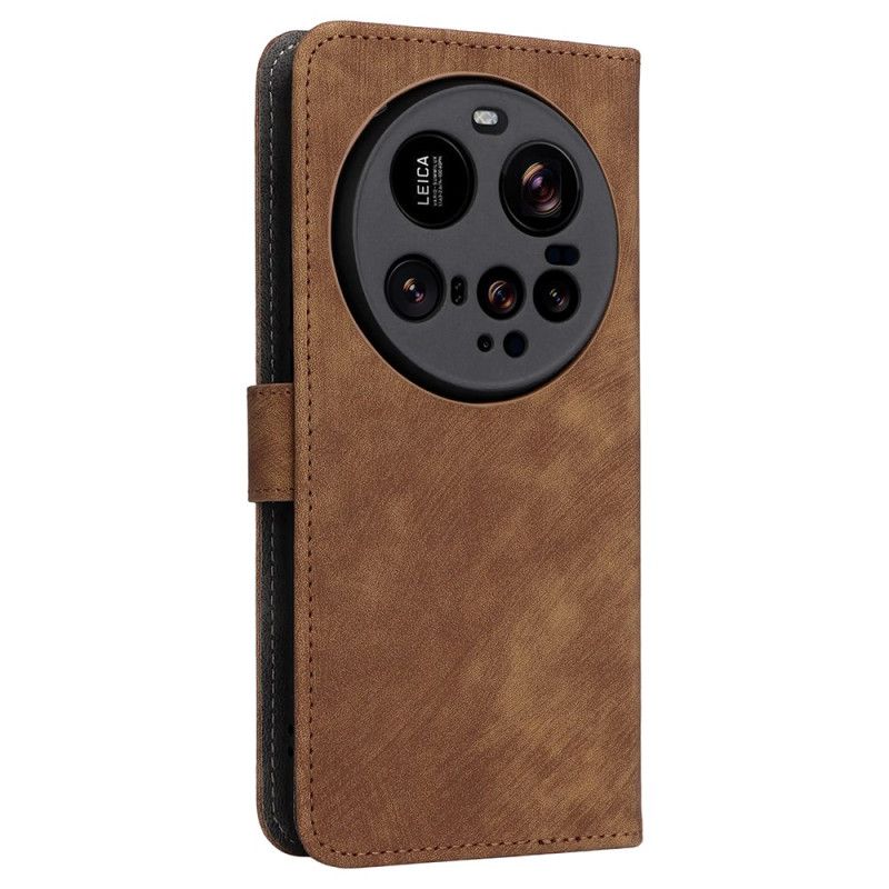 Lærdeksel Folio Deksel Xiaomi 15 Ultra Rfid-blokkering Med Semsket Skinneffekt