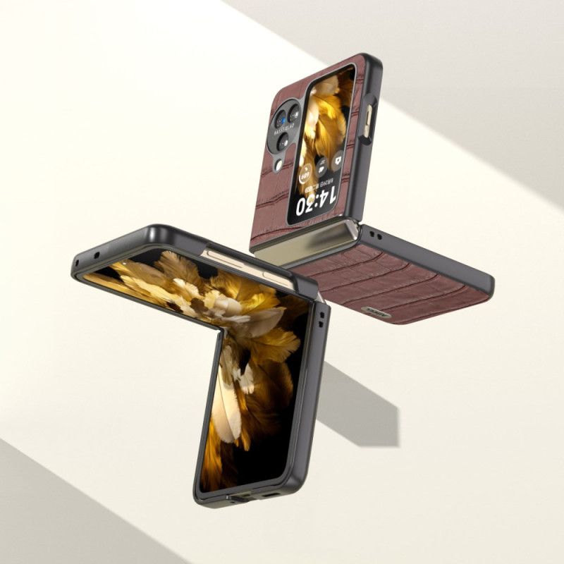 Deksel Oppo Find N3 Flip Krokodilleeffekt Abeel Beskyttelse Deksel