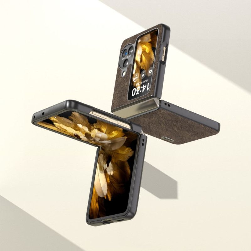 Deksel Oppo Find N3 Flip Skinneffekt Vintage Abeel