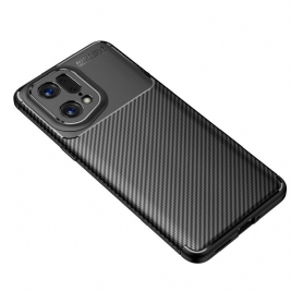Deksel Til Oppo Find X5 Pro Børstet Karbonfiber