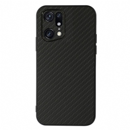 Deksel Til Oppo Find X5 Pro Karbonfibertekstur Skinneffekt