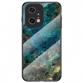 Deksel Til Oppo Find X5 Pro Marmorfarger Herdet Glass