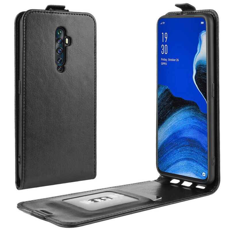 Folio Deksel Til Oppo Reno 2Z Lærdeksel Sammenleggbar
