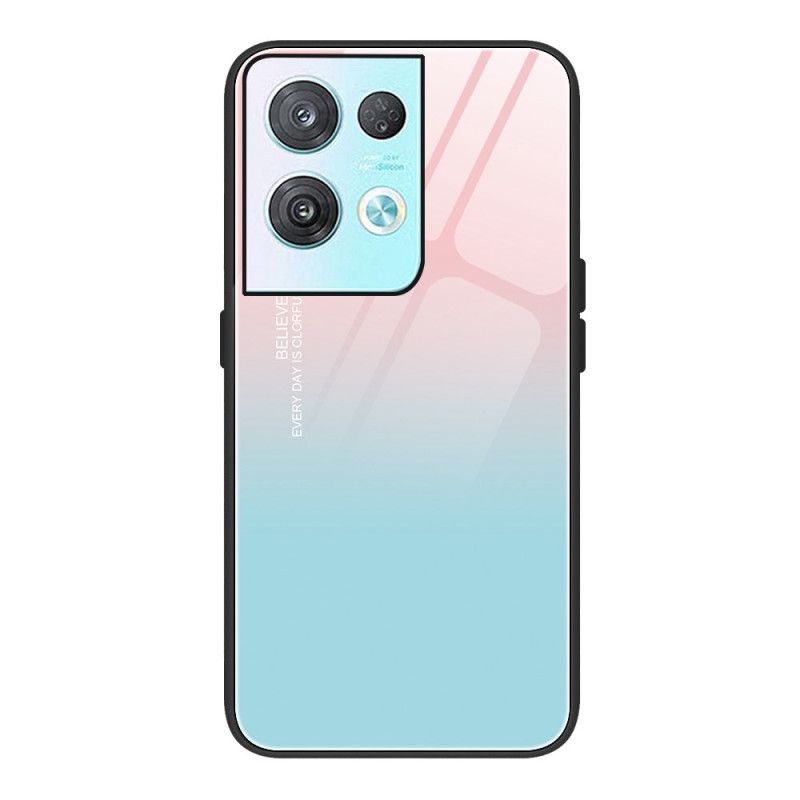 Deksel Til Oppo Reno 8 Gradient Herdet Glass