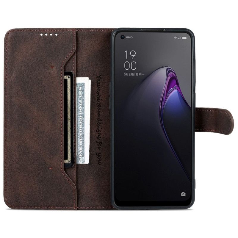 Lærdeksel Til Oppo Reno 8 Azns Vintage Skinneffekt