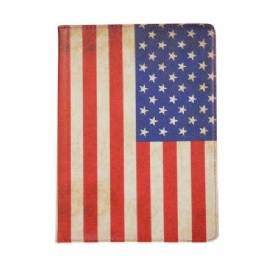 Lærdeksel Til iPad Air (2022) (2020) / Pro 11" Roterende Amerikansk Flagg