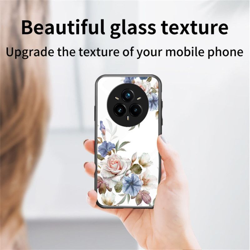 Deksel Realme 14 Pro Plus 5g Mobildeksel Blomstermotiv I Herdet Glass