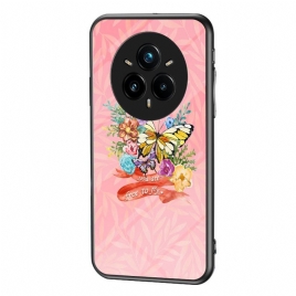 Deksel Realme 14 Pro Plus 5g Sommerfugler I Herdet Glass Beskyttelse Deksel