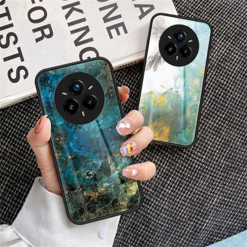 Deksel Til Realme 14 Pro Plus 5g Herdet Glass Med Marmoreffekt