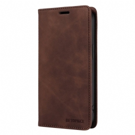 Folio Deksel Realme 14 Pro Plus 5g Betopnice I Semsket Skinneffekt Beskyttelse Deksel