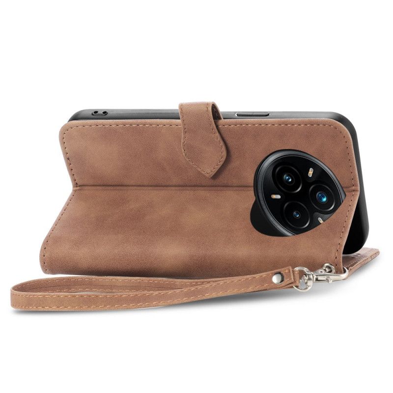 Folio Deksel Realme 14 Pro Plus 5g Blondemønster I Semsket Skinneffekt