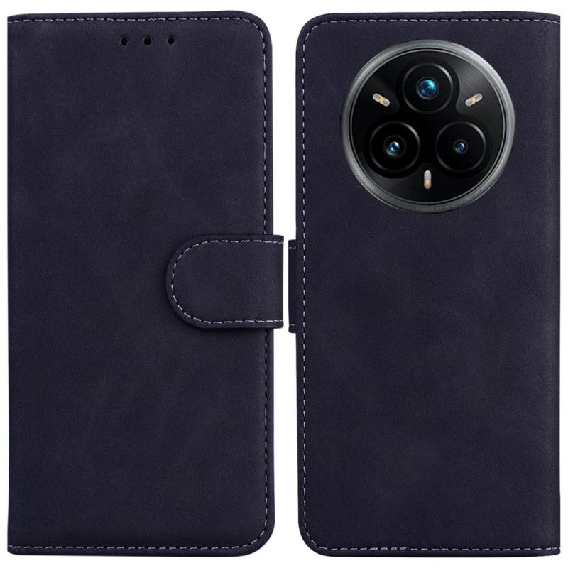 Folio Deksel Realme 14 Pro Plus 5g Couture Med Semsket Skinneffekt