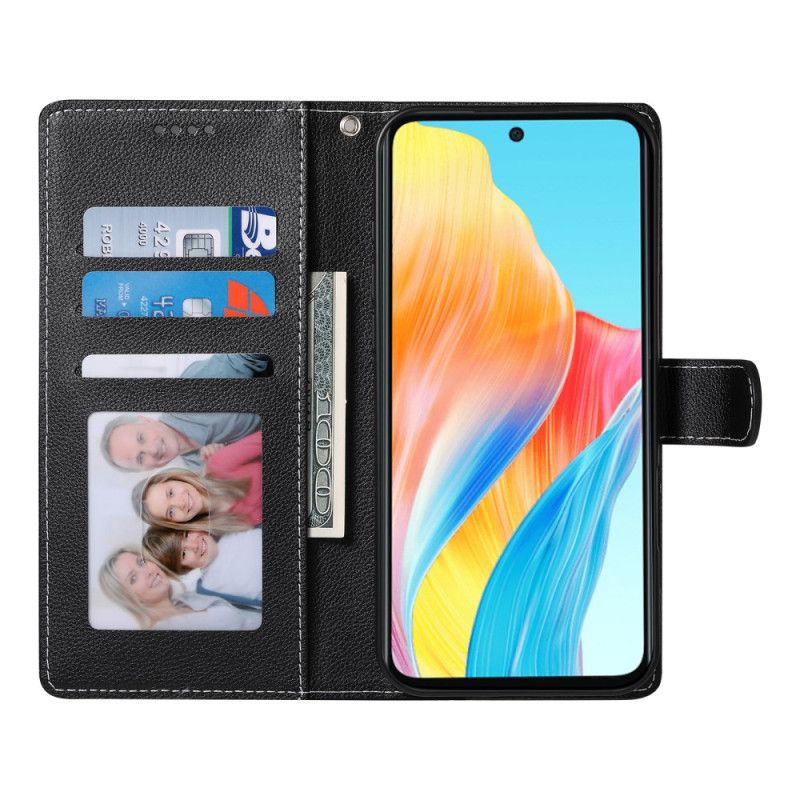 Folio Deksel Realme 14 Pro Plus 5g Ensfarget Med Stropp Beskyttelse Deksel