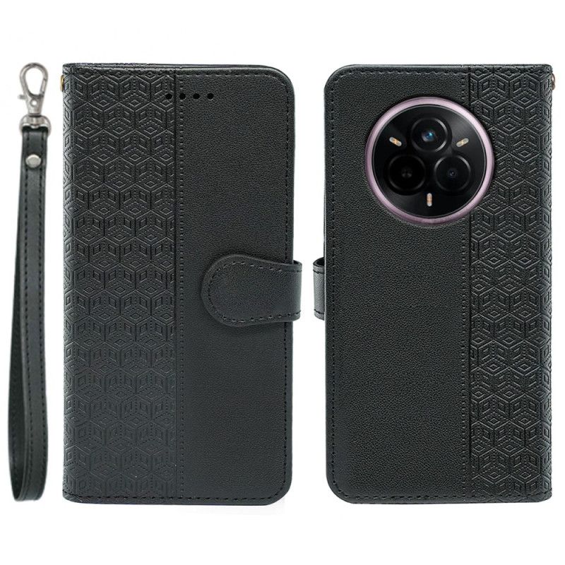 Folio Deksel Realme 14 Pro Plus 5g Kubemønsterrem