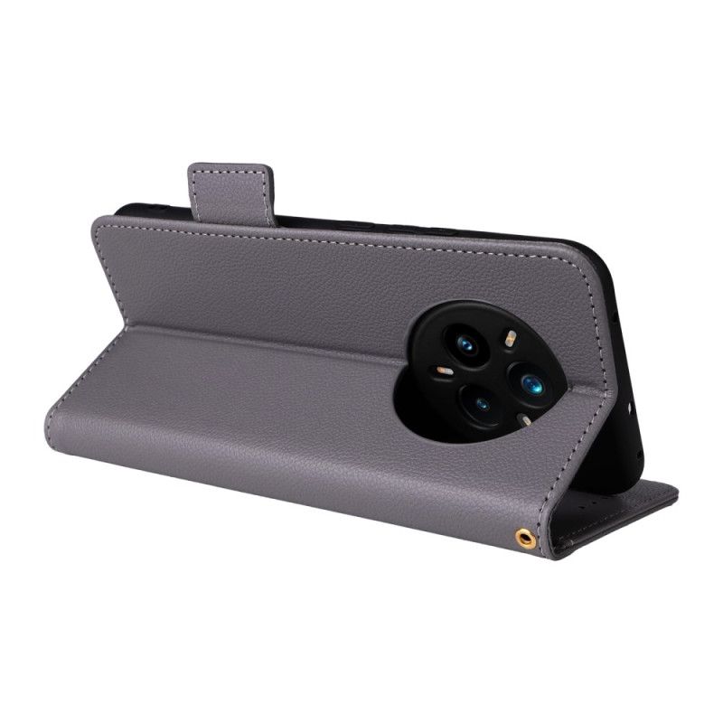 Folio Deksel Realme 14 Pro Plus 5g Litchi-kunstskinn Med Rem Beskyttelse Deksel