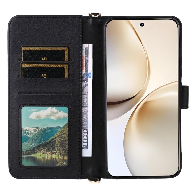 Folio Deksel Realme 14 Pro Plus 5g Premium Med Skulderstropp Og Rem Beskyttelse Deksel