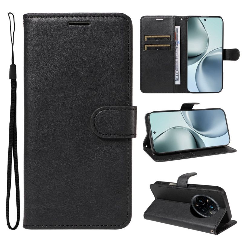 Folio Deksel Realme 14 Pro Plus 5g Rem I Vanlig Kunstskinn