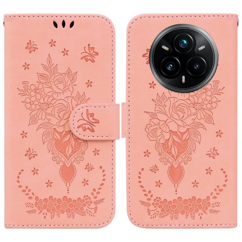 Folio Deksel Realme 14 Pro Plus 5g Roser Beskyttelse Deksel