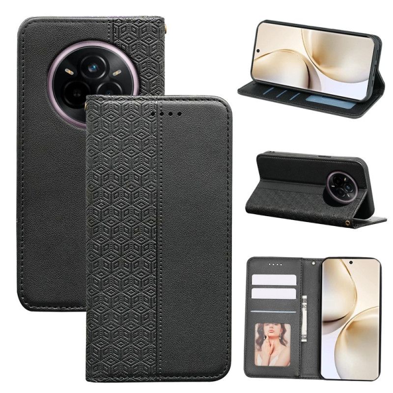 Folio Deksel Realme 14 Pro Plus 5g Rutete Rem Beskyttelse Deksel