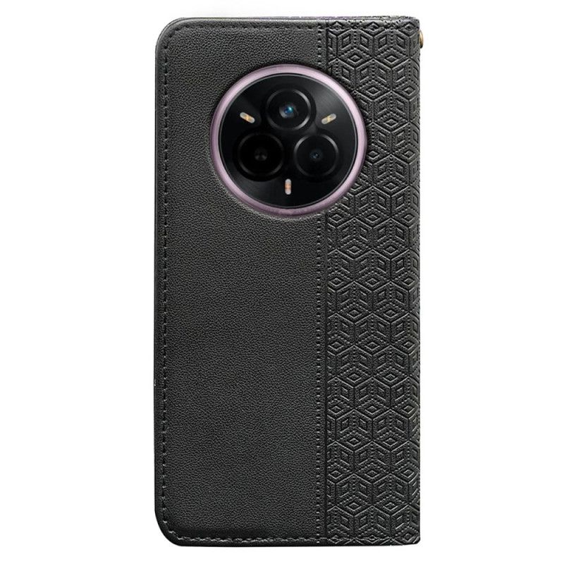 Folio Deksel Realme 14 Pro Plus 5g Rutete Rem Beskyttelse Deksel