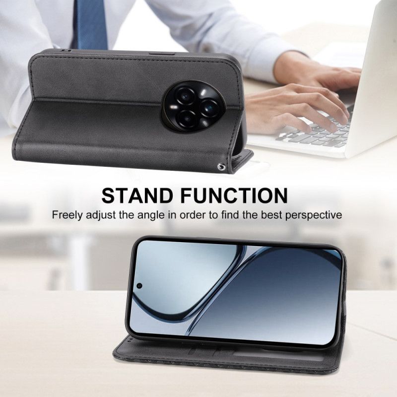 Folio Deksel Realme 14 Pro Plus 5g Teksturert Med Rem Beskyttelse Deksel