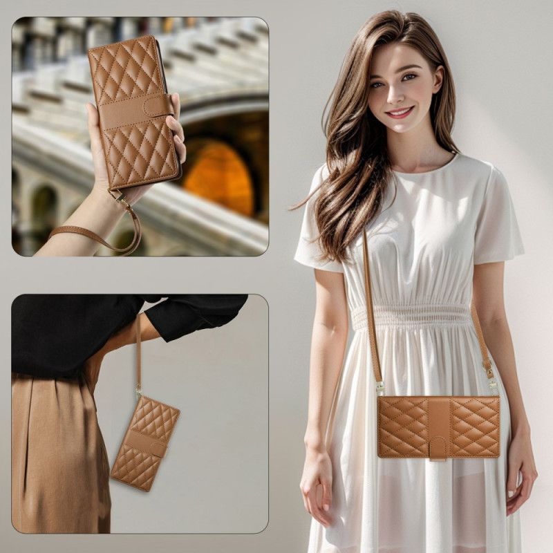 Folio Deksel Realme 14 Pro Plus 5g Vattert Med Stropp Og Skulderstropp